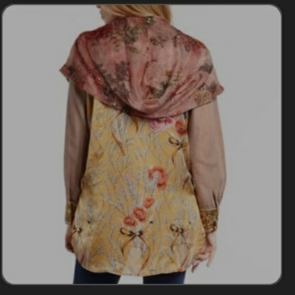 Aratta Floral Cardigan in Rose and Gold - Picture 4 of 4
